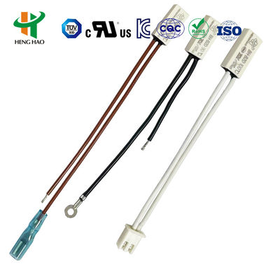 KW9700 ऑटो रीसेट तापमान स्विच 250V10A थर्मोस्टेट जिसमें 40~150℃ रेंज और 18.5*7.5*3.8mm आकार है