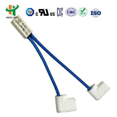 KW9700 ऑटो रीसेट तापमान स्विच 250V10A थर्मोस्टेट जिसमें 40~150℃ रेंज और 18.5*7.5*3.8mm आकार है