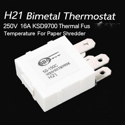 H21 द्विधातु थर्मोस्टेट 250V 16A 50-150C KSD9700 थर्मल फ्यूज तापमान स्विच कागज श्रेडर के लिए