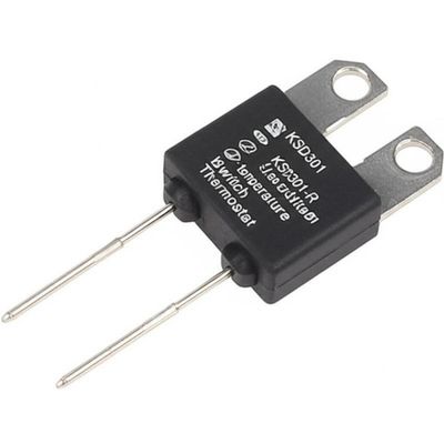 KSD301 द्विधातु थर्मोस्टेट स्नैप एक्शन तापमान स्विच, 100000 चक्र, 250V 16A और 0-250℃ रेंज के साथ