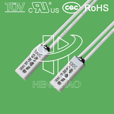 पुन: प्रयोज्य SEKI थर्मल प्रोटेक्टर / द्विधातु थर्मल स्विच ROHS प्रमाणित st-22